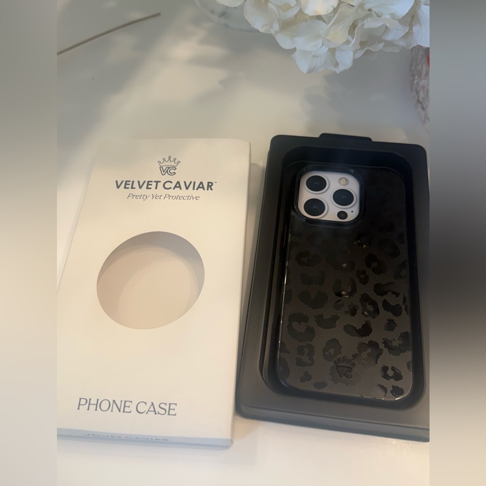 Velvet Caviar Black Leopard iPhone 16 pro Case